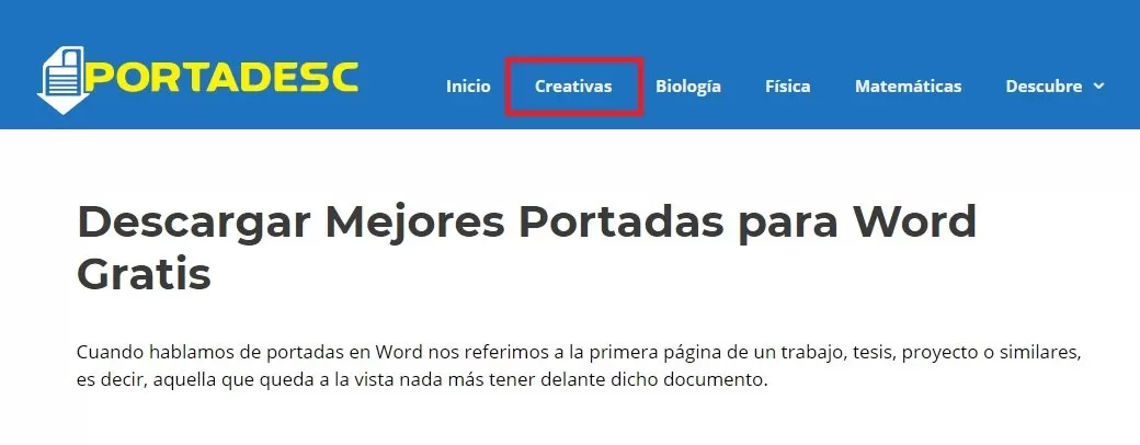 como descargar portadas creativas portadesc