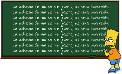 La educación no es un gasto, es una inversión.