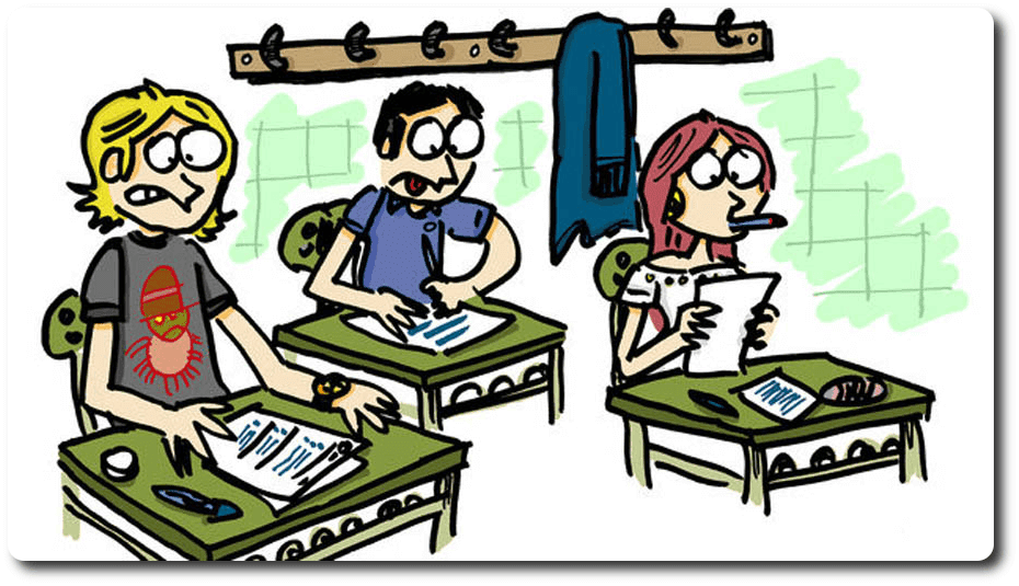No estudiar para el examen.
