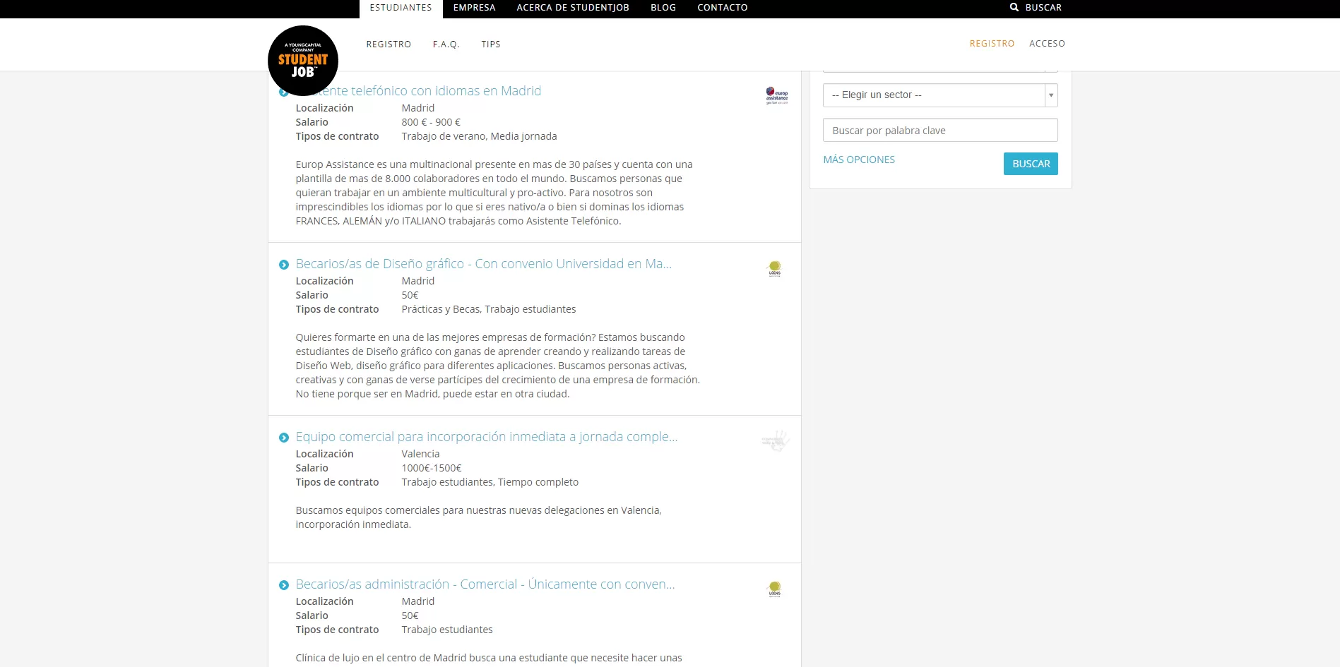 portal de empleo student job