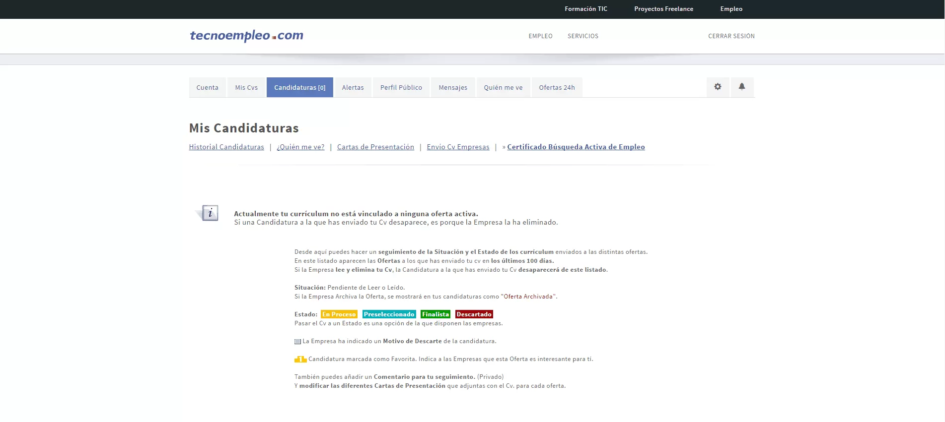 Proceso de selección de Tecnoempleo