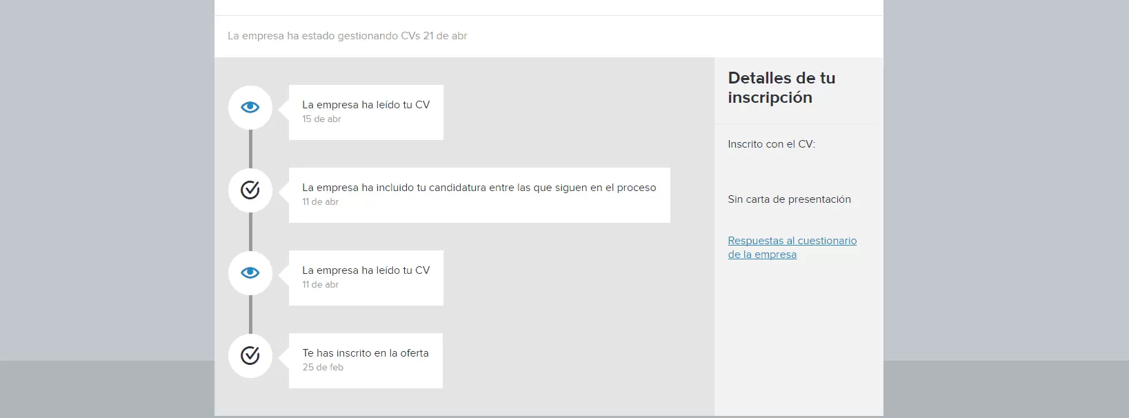 Proceso de selección de Infojobs