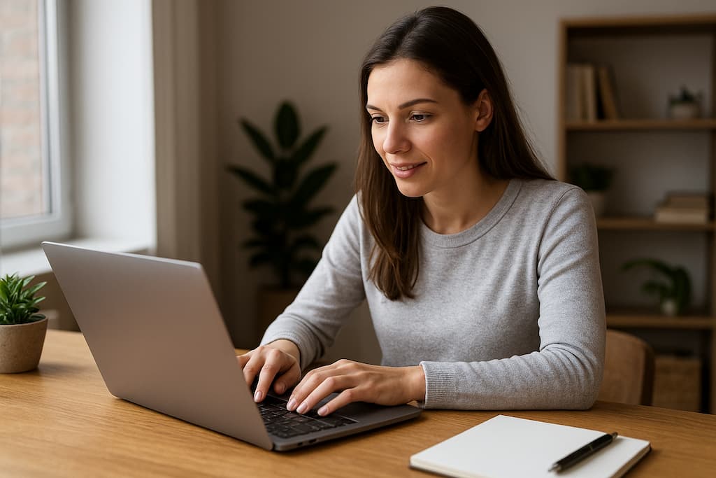 trabajador gestiona una cuenta de correo