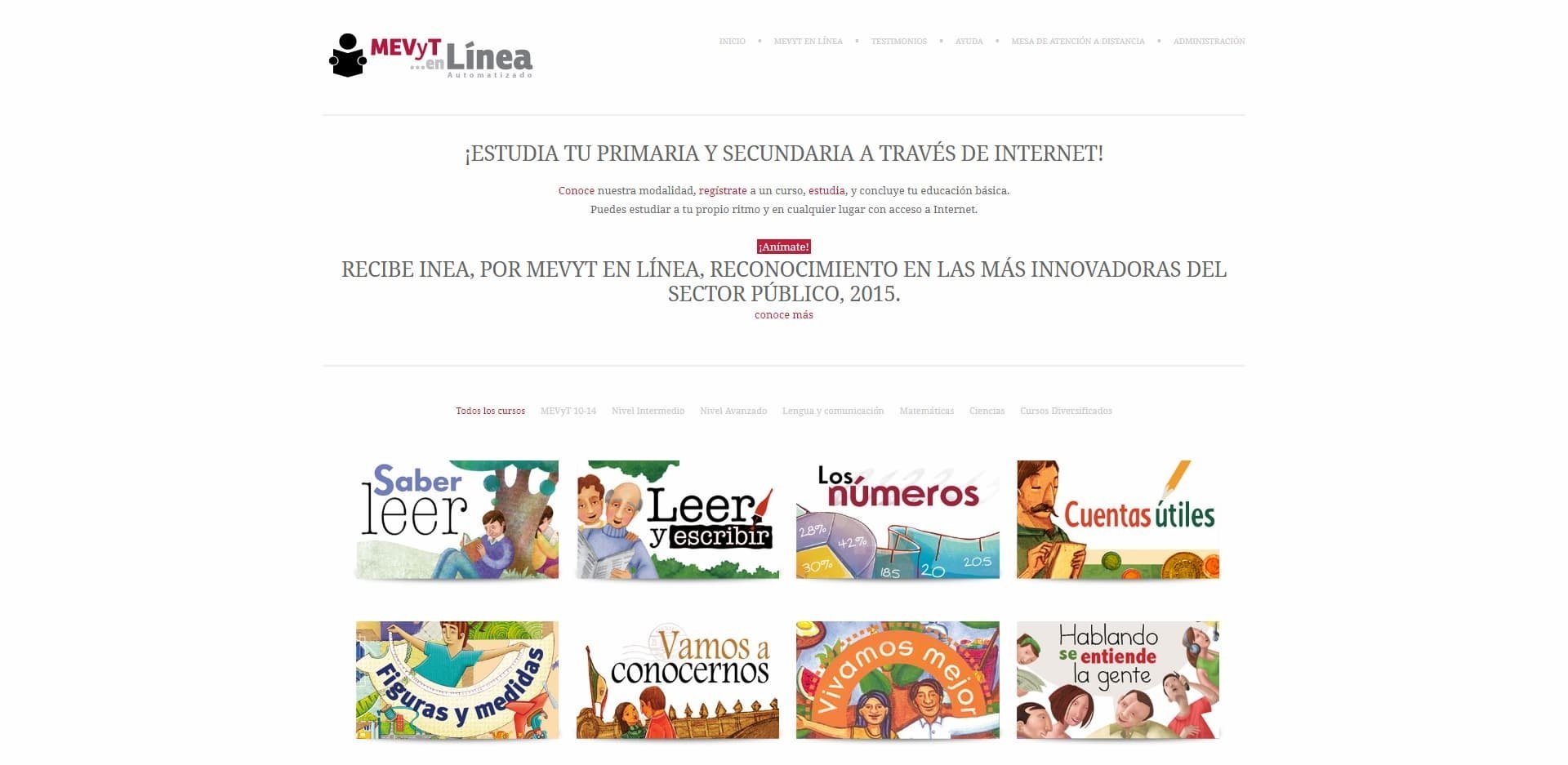 Todo acerca del MEVyT en línea